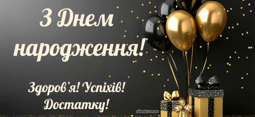 Картинки з Днем Народження для Чоловіка: Привітайте Українською!