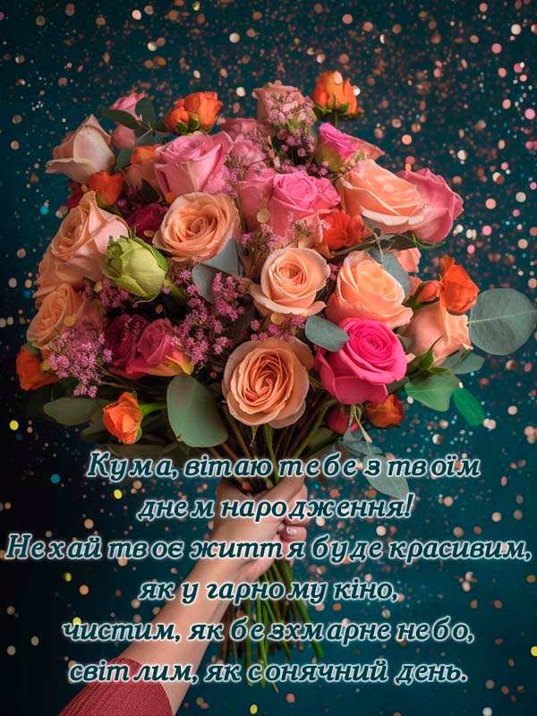 Нові Привітання Кумі з Днем Народження - Побажайко