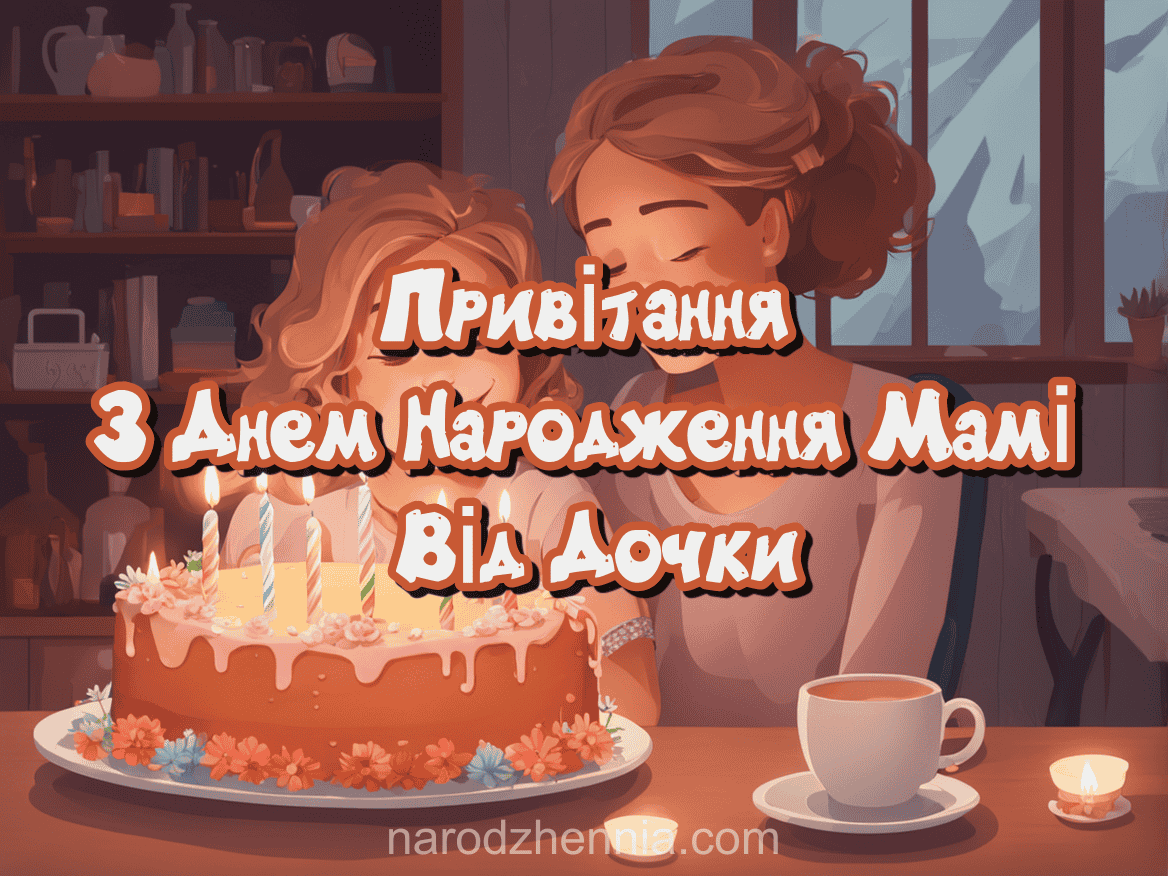 Зворушливі привітання з днем народження мамі від дочки 🎉