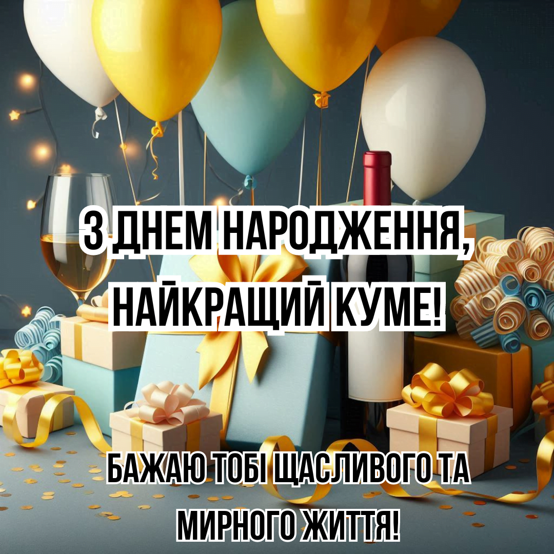 З днем народження, кум: 15 листівок для привітання