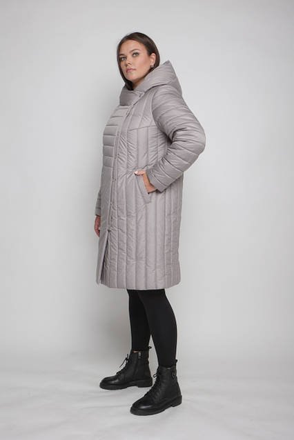 Зимове жіноче пальто великих розмірів 62,64 сірий: продаж, ціна у ...