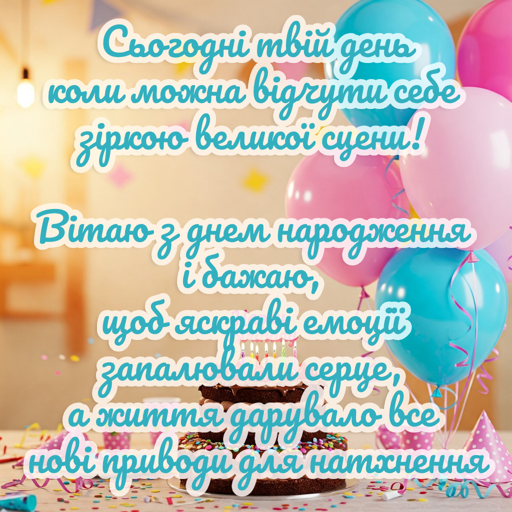 ᐈ Привітання з Днем Народження - 500+ найкращих побажань своїми ...