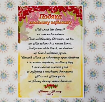 Подяка вчительці: щира вдячність батьків за турботу та знання Подяка вчительці: щира вдячність батьків за турботу та знання