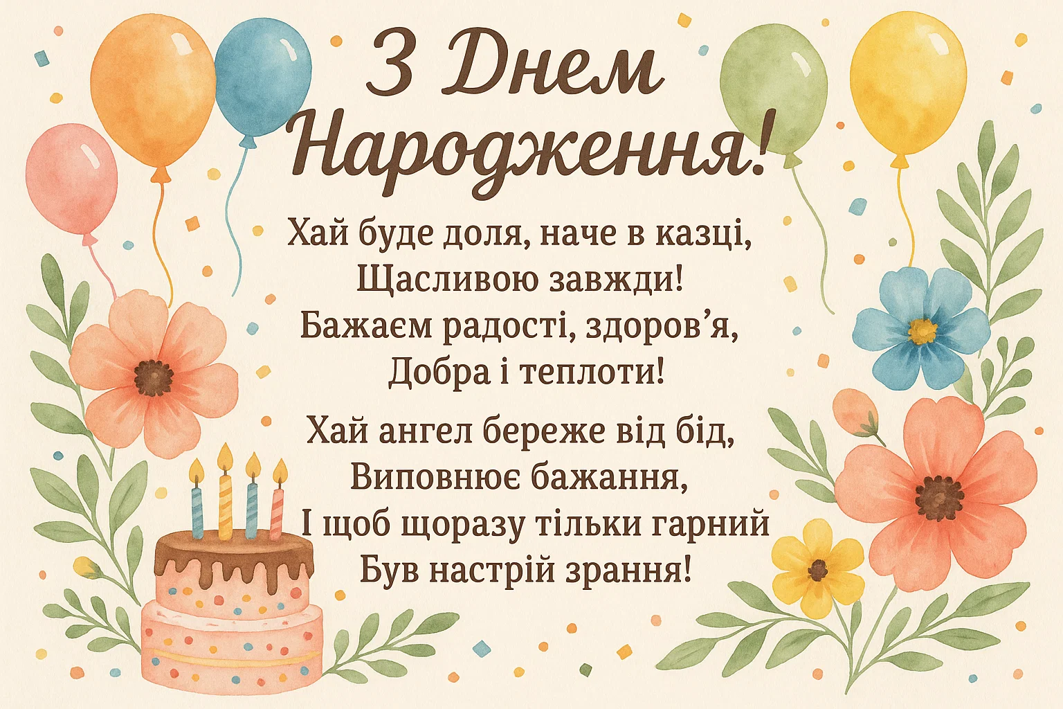 Найкращі привітання з днем народження — красиві, оригінальні