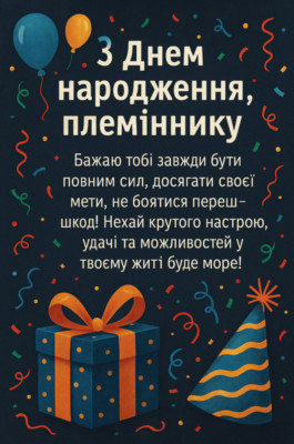 Привітання з днем народження для дорогого племінника: найкращі побажання