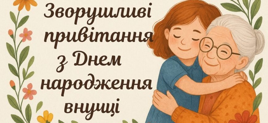 Привітання з днем народження для внучки від улюбленої бабусі