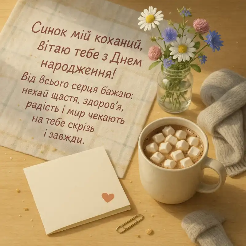 Зворушливі привітання з днем народження сину від мами — слова, які ...