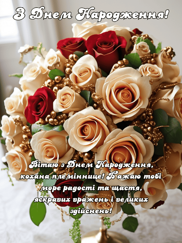 Привітання з Днем Народження племінниці українською мовою ...
