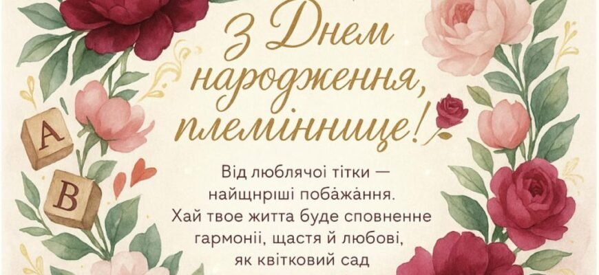 Привітання з Днем Народження: Найкращі Побажання для Племінниці