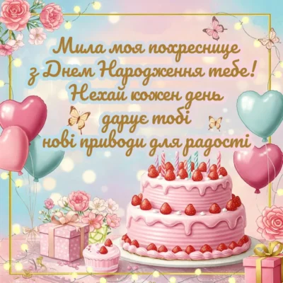 Привітання з днем народження похресниці: зворушливі слова до сліз