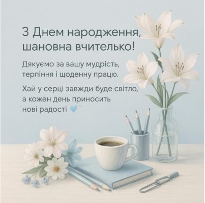 Привітання з днем народження вчительці: найкращі слова для наставника