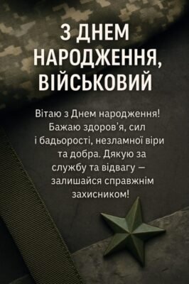 Привітання з днем народження військового: слова вдячності та підтримки