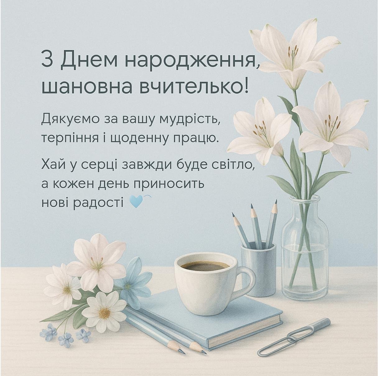 Зворушливі привітання з днем народження вчительці або вчителю ...
