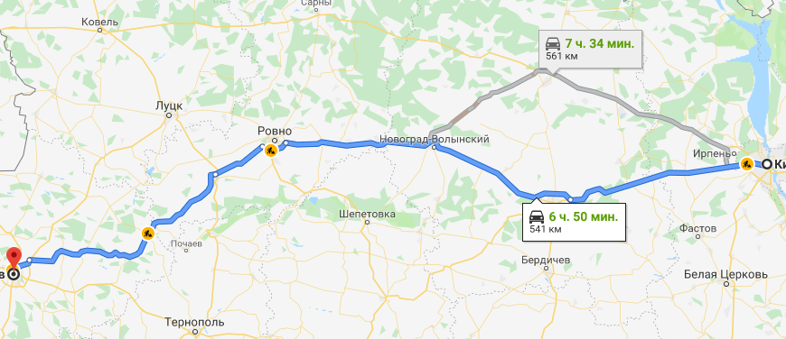 Скільки кілометрів від Києва до Львова: оптимальний маршрут і відстань