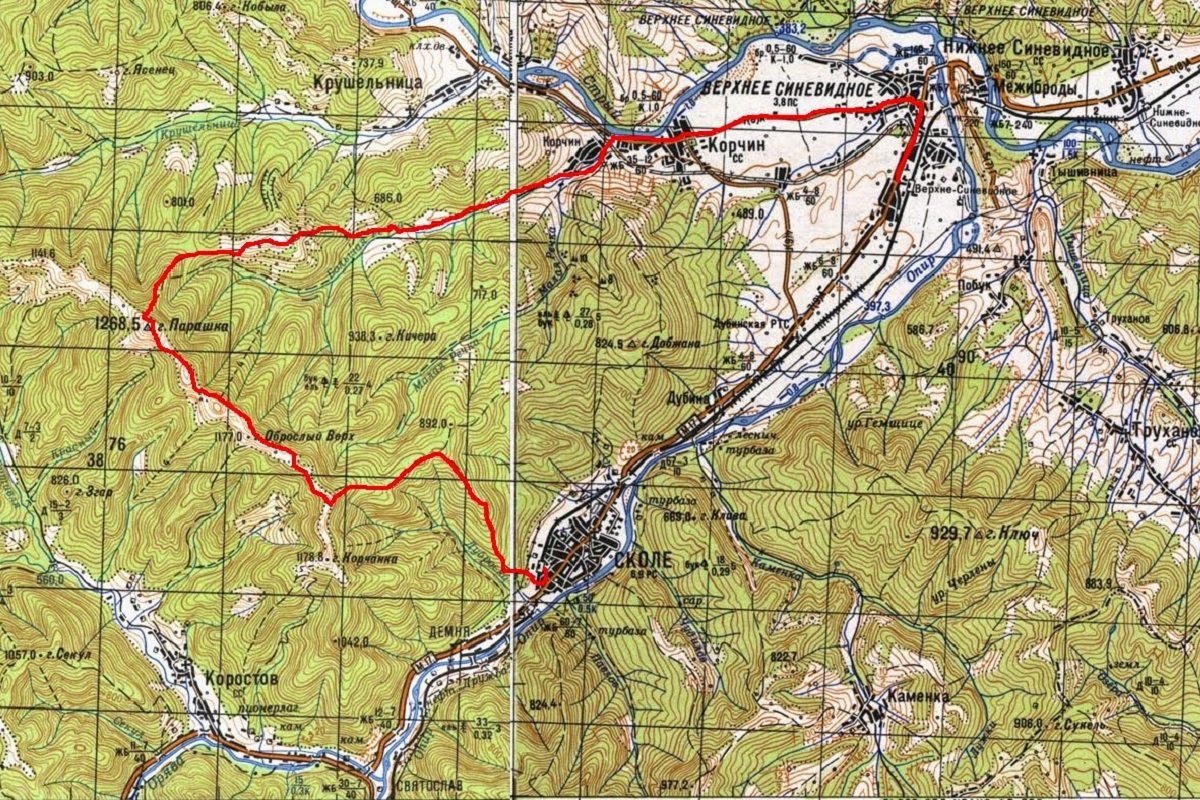 Похід вихідного дня. Маршрут #2: м. Сколе – г. Парашка – вдп ...