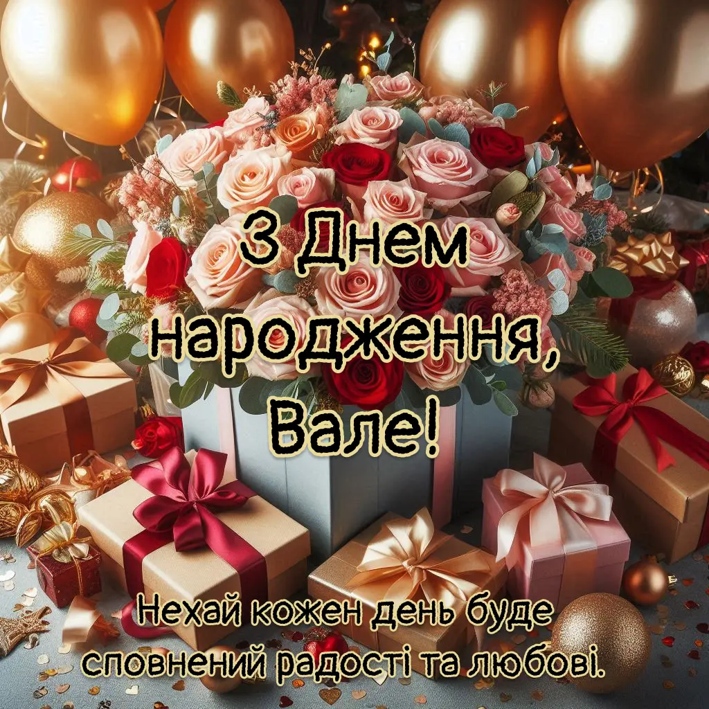 З днем народження Валюші: Щирі та гарні привітання