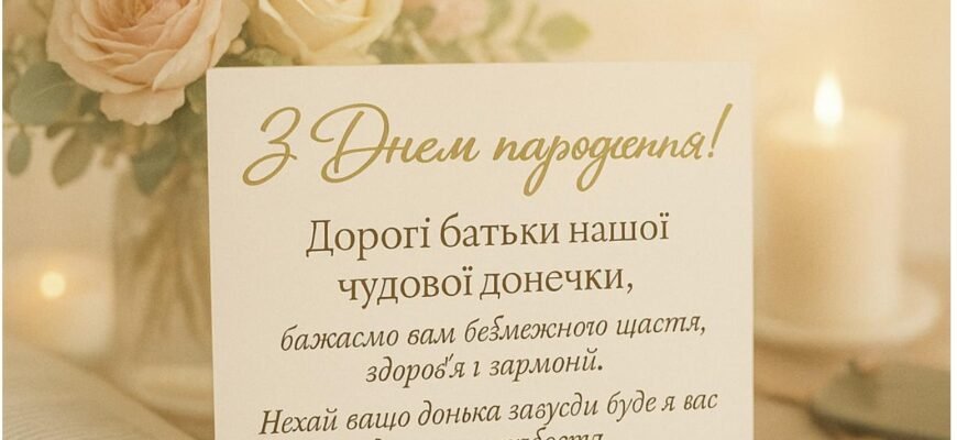 Теплі привітання мамі з днем народження від вашої дорослої донечки