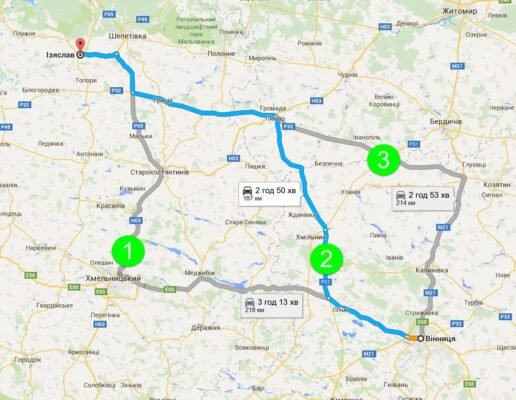 Відстань від Хмельницького до Вінниці: скільки кілометрів їхати?
