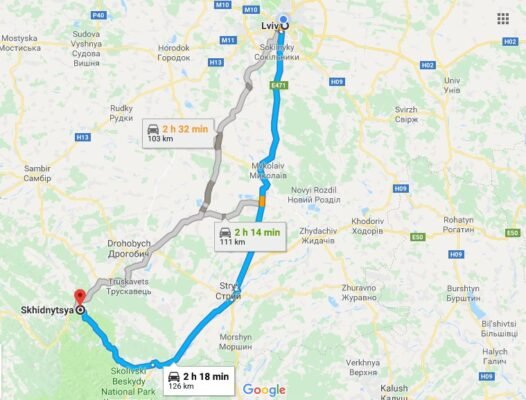 Відстань від Львова до Східниці: маршрут, час в дорозі та поради