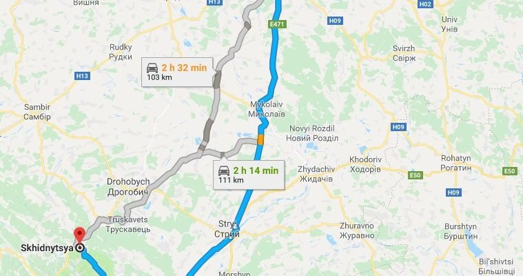 Відстань від Львова до Східниці: маршрут, час в дорозі та поради