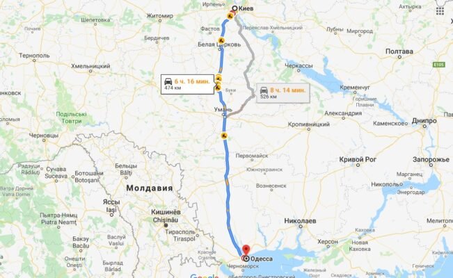 Відстань від Умані до Одеси: скільки кілометрів на авто чи поїзді?