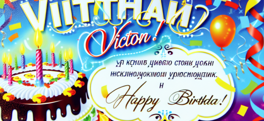 Віктор, з Днем Народження! Кращі побажання та ідеї святкування
