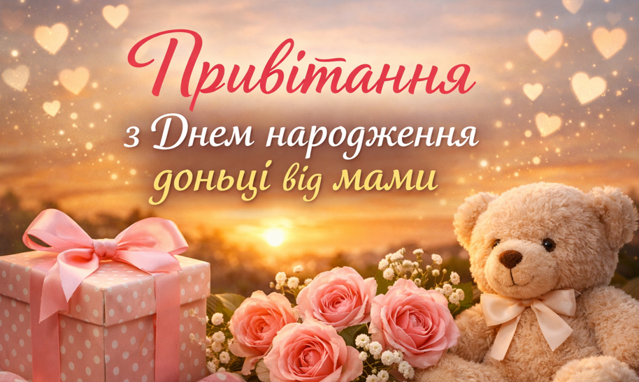 Привітання з Днем народження доньці від мами - Авідка