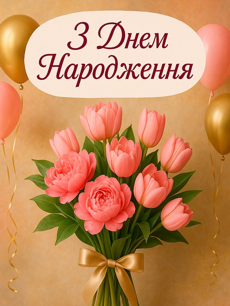 Чудові Привітання жінці З Днем Народження - Побажайко