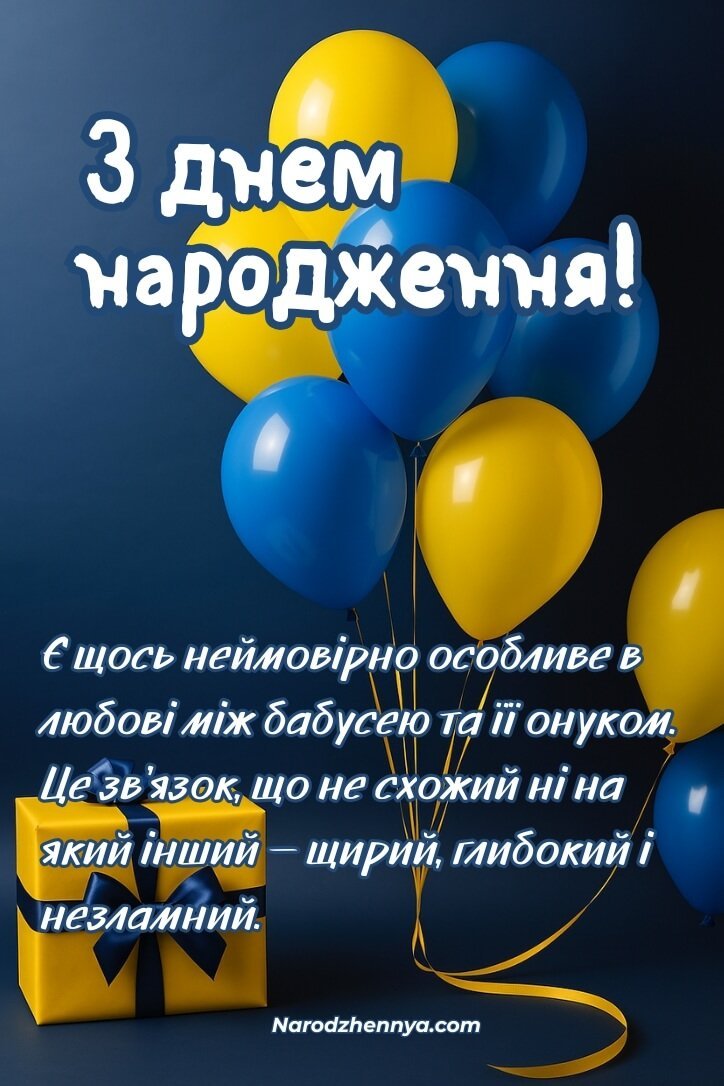 Привітання з днем народження онука