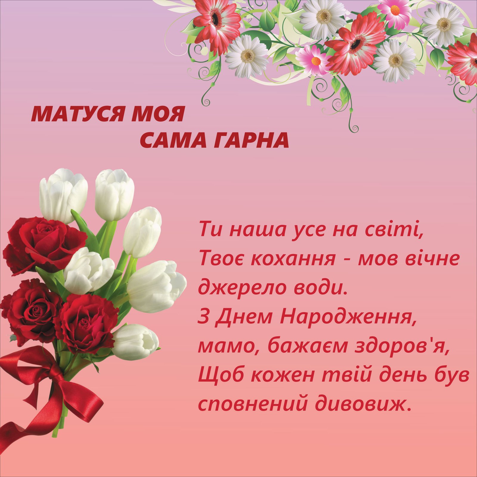 ᐈ Привітання з днем народження Мамі своїми словами, картинки та ...