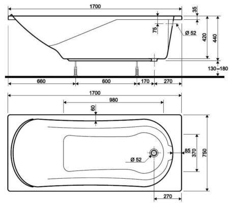 Висота ванни від підлоги: оптимальні параметри та рекомендації монтажу