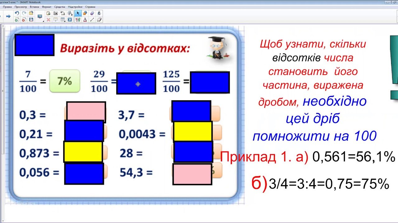 Відсотки 5 клас