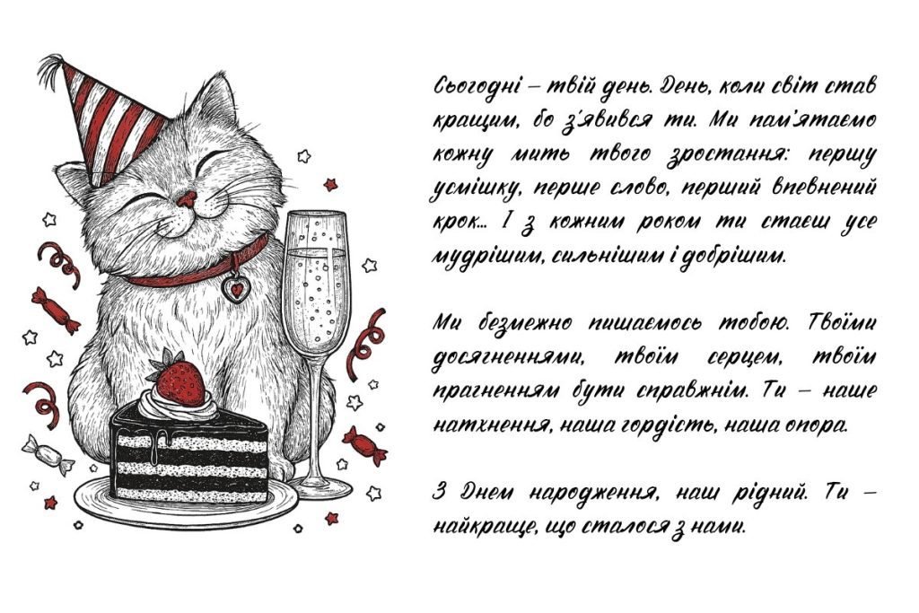 Зворушливі привітання синові з Днем народження у віршах і прозі ...