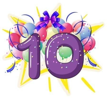 Привітання з днем народження 10 років: у віршах, картинки