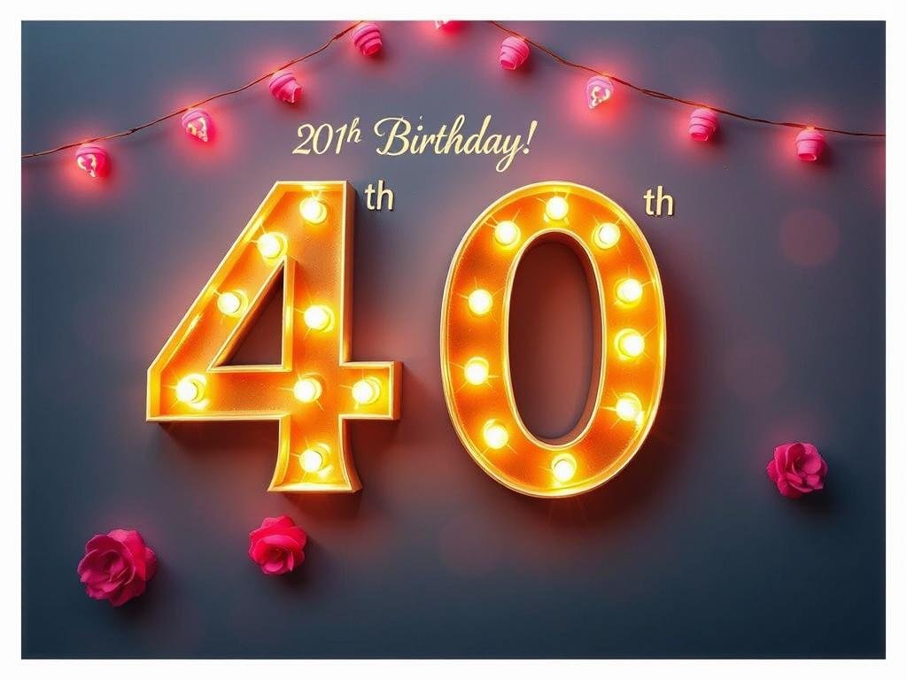 Привітання з ювілеєм 40 років для жінки українською мовою