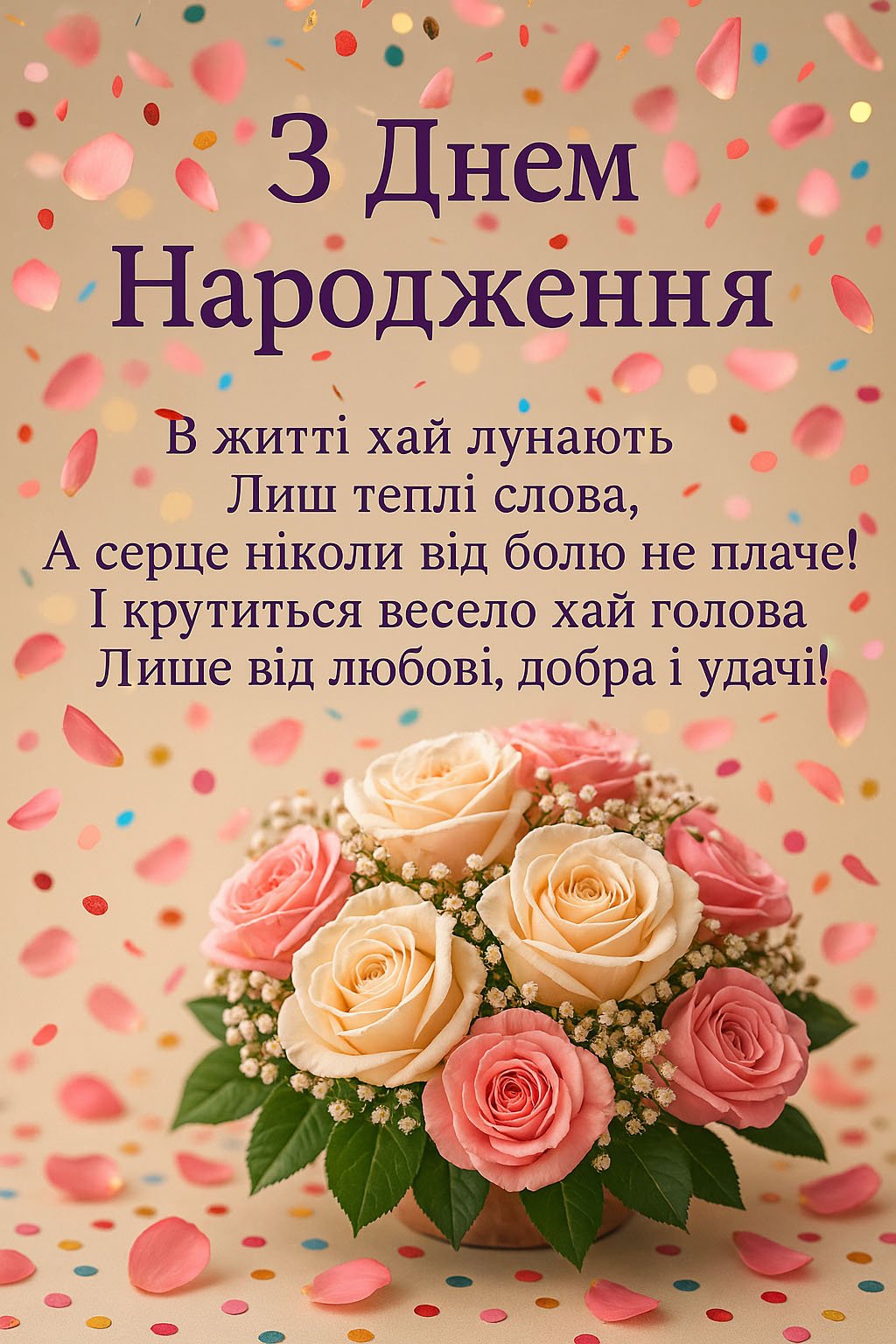 Чудові Привітання жінці З Днем Народження - Побажайко