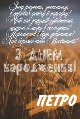 З Днем Народження, Петро! Нехай кожен день буде святковим і радісним!