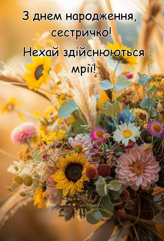 З днем народження Сестричко :) Зворушливі привітання з днем ...