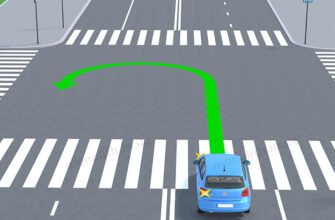 Заборона розвороту: відстань від пішохідних переходів за ПДР України