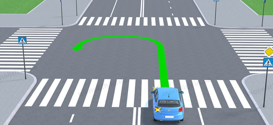 Заборона розвороту: відстань від пішохідних переходів за ПДР України