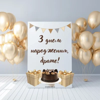 Завантажте яскраві картинки з днем народження для привітання братової!