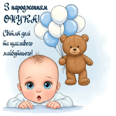Завантажуйте яскраві картинки до дня народження вашого онука!