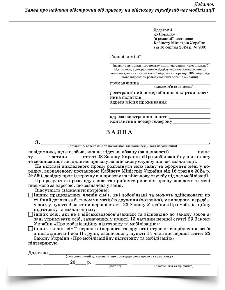 Відстрочка від призову в ТЦК: що змінилося